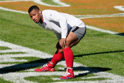 Now, the world has discovered his legs. Of course, a running back gets most of his power from the lower half, but the New York Giants rookie’s thighs are MASSIVE.